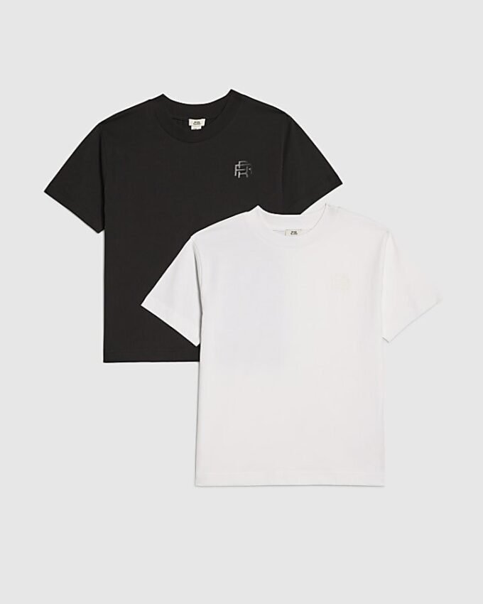 Pojkar Svart RR 2-pack T-shirts
