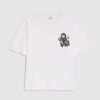 Pojkar Vit oversized T-shirt med graffitibjörn Pojkar Vit oversized T-shirt med graffitibjörn