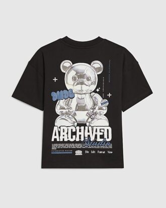 Pojkars svarta Chrome Bear T-shirt