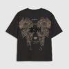 Pojkars svarta oversized T-shirt med japansk drake