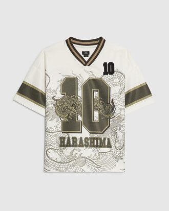 Pojkars vita Japanese Dragon 10 T-shirt
