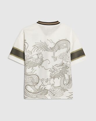 Pojkars vita Japanese Dragon 10 T-shirt
