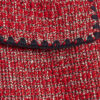 Röd minikjol i bouclé med whipstitch