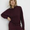 Röd premium långärmad hoodie