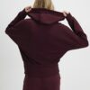 Röd premium långärmad hoodie