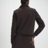 Röd premium-overshirt i imitationsmocka