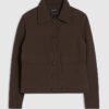 Röd premium-overshirt i imitationsmocka