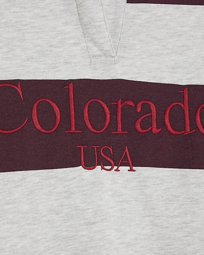 Röd randig Colorado Rugby-tröja