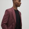 Röd slim fit-kostymjacka med struktur Röd slim fit-kostymjacka med struktur
