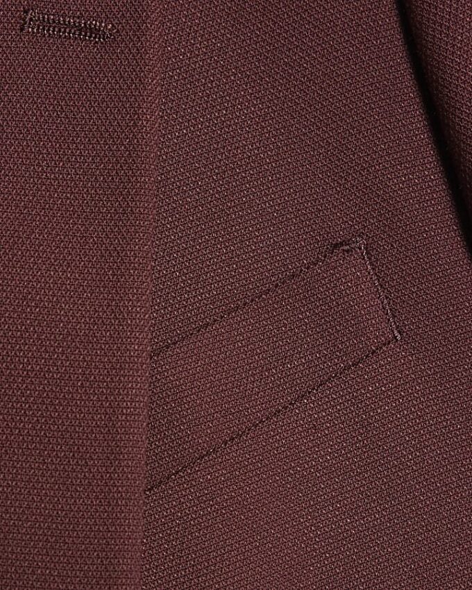 Röd slim fit-kostymjacka med struktur Röd slim fit-kostymjacka med struktur