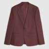 Röd slim fit-kostymjacka med struktur Röd slim fit-kostymjacka med struktur