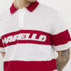 Röd slim fit-polotröja med Marello-ränder