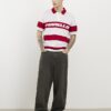 Röd slim fit-polotröja med Marello-ränder
