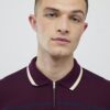Röd slim fit-polotröja med ränder Röd slim fit-polotröja med ränder