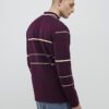Röd slim fit-polotröja med ränder Röd slim fit-polotröja med ränder