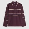 Röd slim fit-polotröja med ränder Röd slim fit-polotröja med ränder