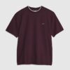 Röd Slim Fit Textured T-shirt
