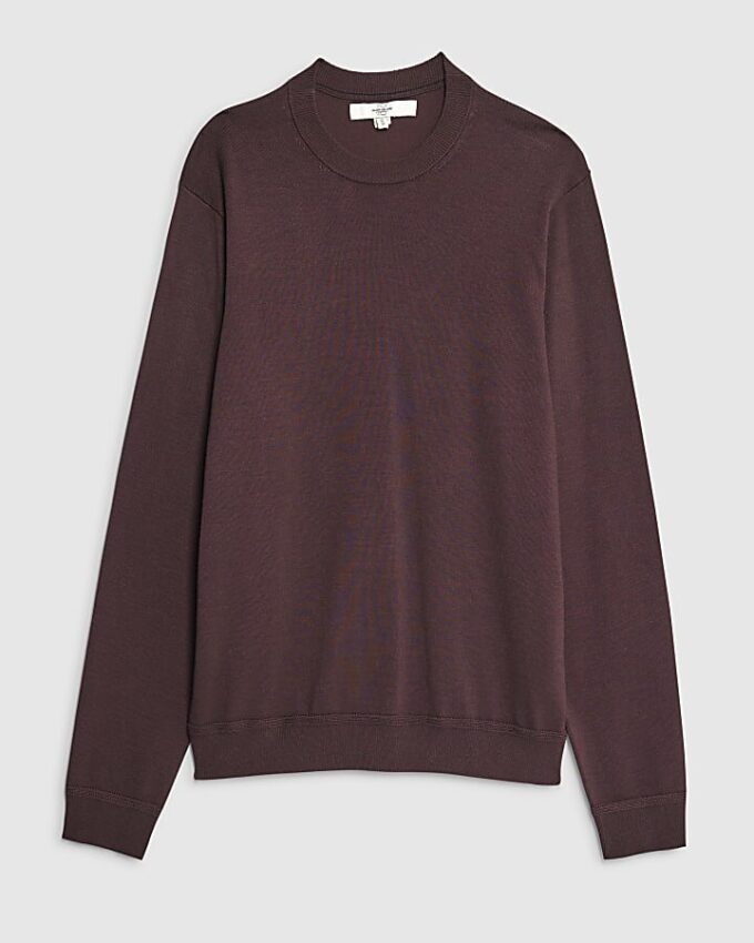 Röd slim fit-tröja