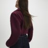 Röd sweatshirt med snörning