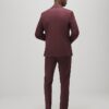 Röda slim fit-kostymbyxor med struktur