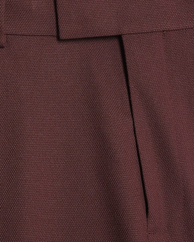 Röda slim fit-kostymbyxor med struktur