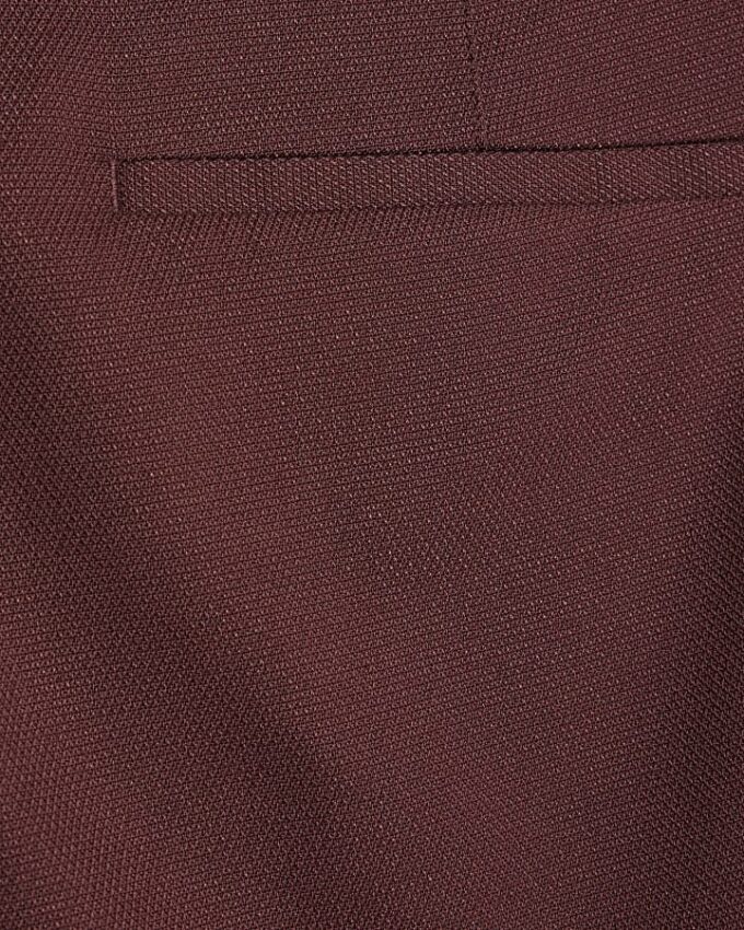 Röda slim fit-kostymbyxor med struktur