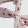 Rosa bandana med körsbärsmotiv för flickor