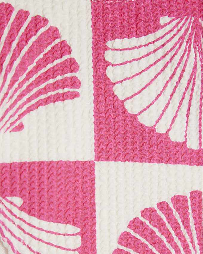 Rosa bikiniunderdel med texturerat skalprint