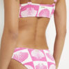Rosa bikiniöverdel med snäckmönster och texturerad cami