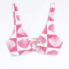 Rosa bikiniöverdel med snäckmönster och texturerad cami
