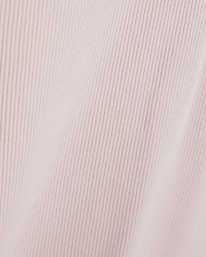 Rosa figursydd ribbad T-shirt