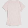 Rosa figursydd ribbad T-shirt