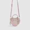 Rosa hjärtformad crossbody-väska