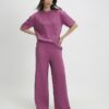 Rosa jacquard-T-shirt