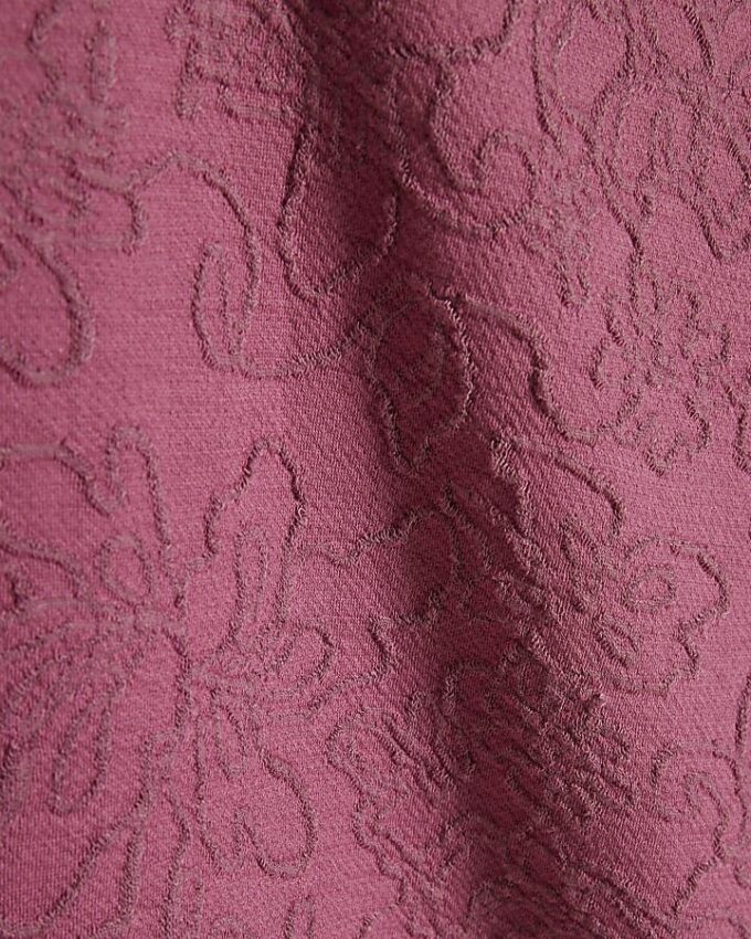 Rosa jacquard-T-shirt