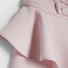 Rosa klänningsset med volangärmar och rosett för babyflickor