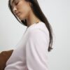 Rosa långärmad stickad topp