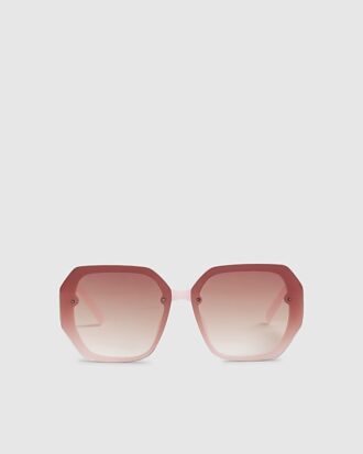 Rosa ombré-solglasögon i överstorlek för flickor