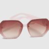 Rosa ombré-solglasögon i överstorlek för flickor