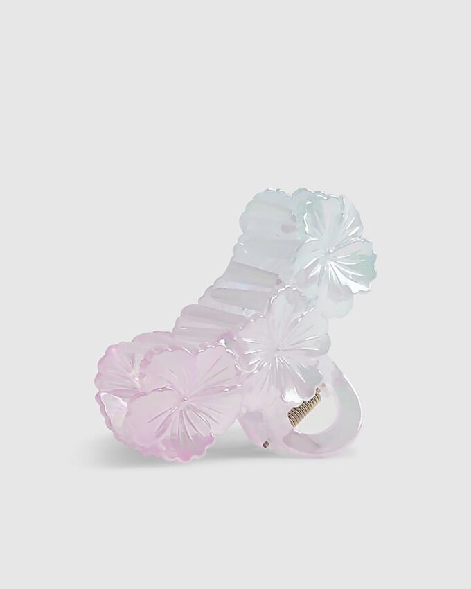 Rosa ombréblommigt hårspänne för flickor