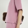 Rosa premium-T-shirt med boxig passform