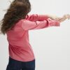 Rosa satinlångärmad slim fit-skjorta
