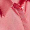 Rosa satinlångärmad slim fit-skjorta