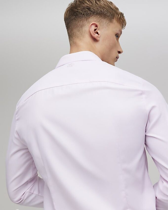 Rosa slim fit premiumformell skjorta