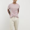 Rosa slim fit-T-shirt