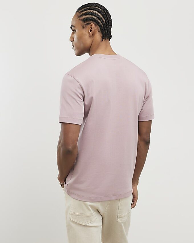Rosa slim fit-T-shirt
