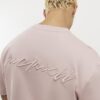 Rosa slim fit-T-shirt med MCM-broderi