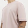Rosa slim fit-T-shirt med MCM-broderi