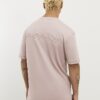 Rosa slim fit-T-shirt med MCM-broderi