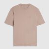 Rosa slim fit-T-shirt med MCM-broderi